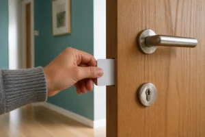 ouvrir une porte avec une carte