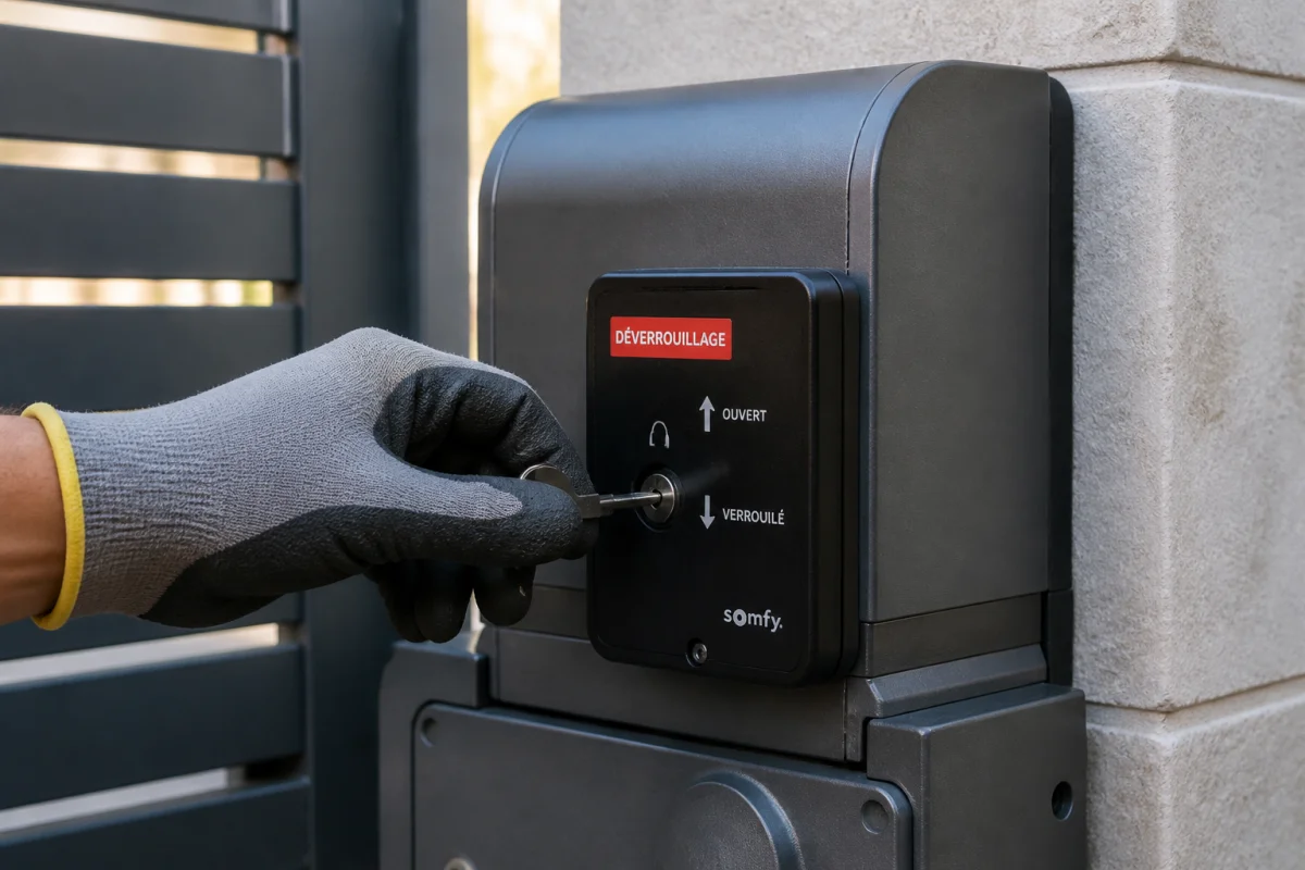 comment ouvrir un portail électrique manuellement