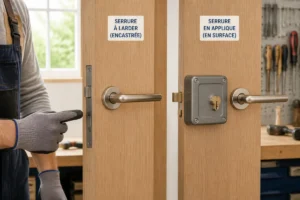 éléments serrure porte