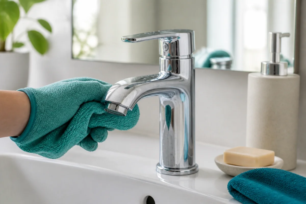 Entretenir la robinetterie de salle de bain au quotidien